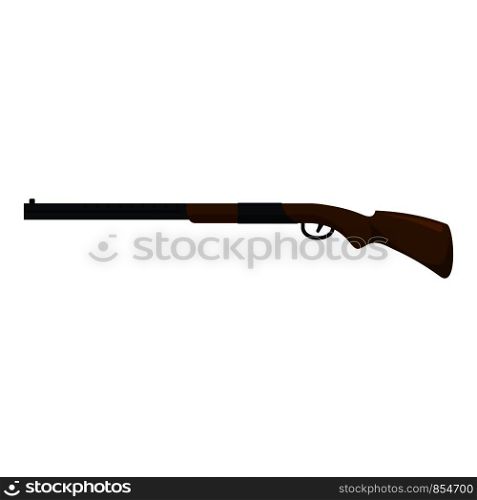 Modern hunting shotgun icon. Flat illustration of modern hunting shotgun vector icon for web design. Modern hunting shotgun icon, flat style