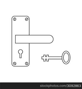 Modern icon with handle lock key. Vector illustration. stock image. EPS 10.. Modern icon with handle lock key. Vector illustration. stock image.