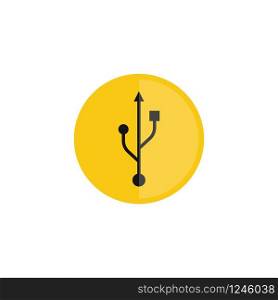Modern icon with usb symbol for web background design. Web button