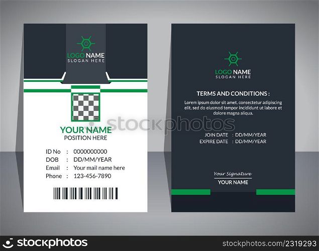 Modern ID Card Design Template