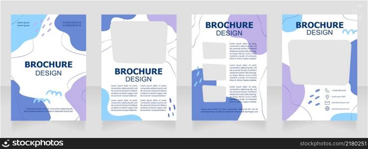 Modern improvisation theatre blank brochure design. Template set with copy space for text. Premade corporate reports collection. Editable 4 paper pages. Tahoma, Myriad Pro, Arial fonts used. Modern improvisation theatre blank brochure design