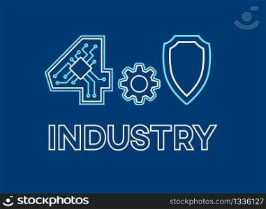 Modern industrial manufacturing concept Industry 4.0. Safety Automation Smart Machine technology.