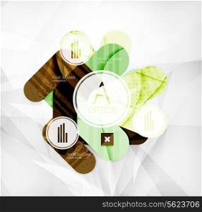 Modern infographic option layout made of glossy colorful round shaped overlapping elements