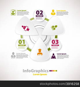 Modern infographic template for business design circled