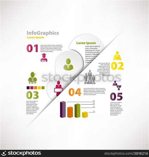Modern infographic template for business design with cutout