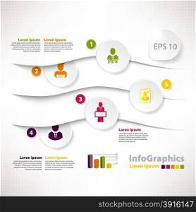 Modern infographic template for business design with divide