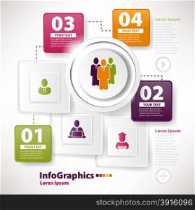 Modern infographic template for business team work