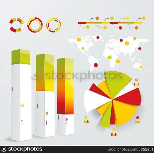 Modern infographics set. World Map and Information Graphics. Vector