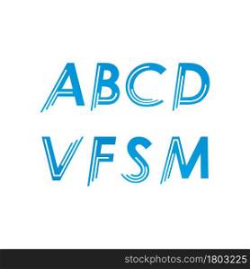 Modern Initial letter alphabet font logo vector design
