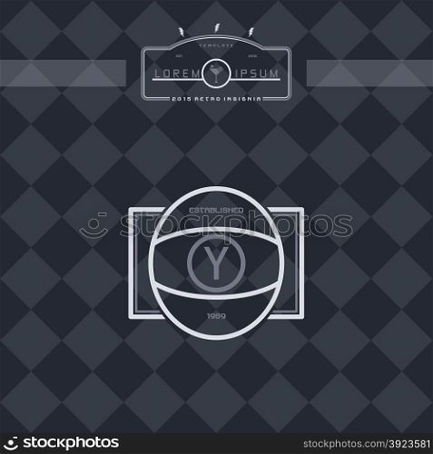 modern insignia vintage label theme vector art illustration. modern insignia vintage label