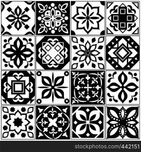 Modern interior spanish and turkish tiles. Kitchen floral vector patterns. Illustration of surface mosaic ceramic pattern, arabesque and portuguese floor tile interior. Modern interior spanish and turkish tiles. Kitchen floral vector patterns