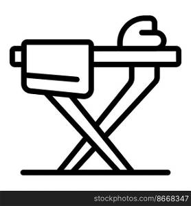 Modern iron board icon outline vector. Electric ironing. Room clean. Modern iron board icon outline vector. Electric ironing