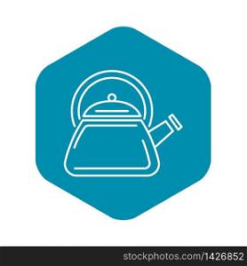 Modern kettle icon. Outline modern kettle vector icon for web design isolated on white background. Modern kettle icon, outline style