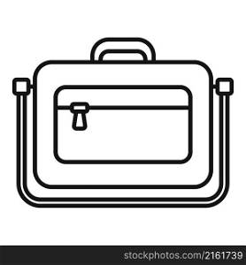 Modern laptop bag icon outline vector. Backpack case. Strap bag. Modern laptop bag icon outline vector. Backpack case