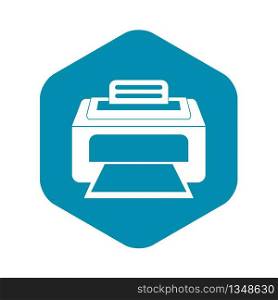 Modern laser printer icon in simple style isolated on white background. Modern laser printer icon, simple style