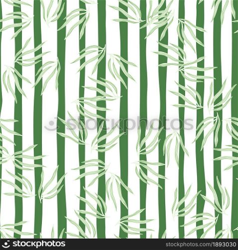 Modern leaves semless pattern. Abstract tropic leaf isolated on stripe background. Design for fabric, textile print, wrapping, cover. Vector illustration.. Modern leaves semless pattern. Abstract tropic leaf isolated on stripe background.