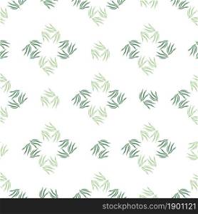 Modern leaves semless pattern. Abstract tropic leaf isolated on white background. Exotic hawaiian wallpaper. Design for fabric, textile print, wrapping, cover. Vector illustration.. Modern leaves semless pattern.