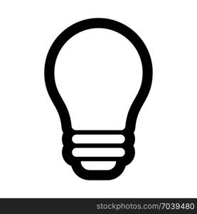 Modern led bulb, icon on isolated background