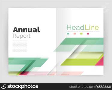 Modern line design, motion concept. Business annual report brochure template. Vector