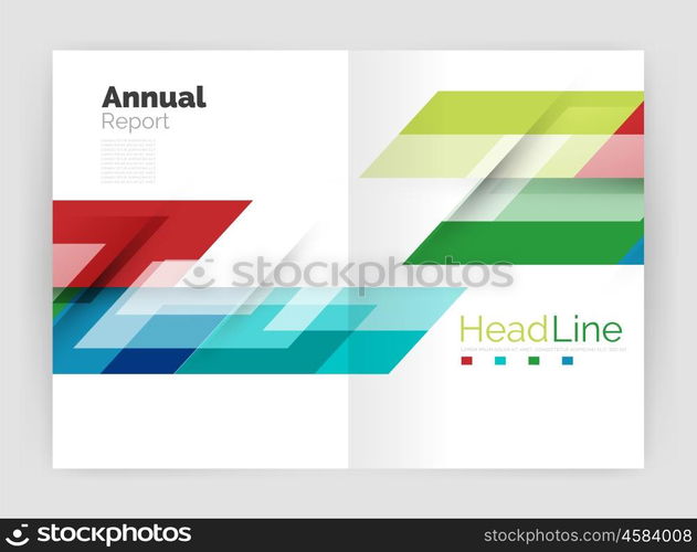 Modern line design, motion concept. Business annual report brochure template. Vector