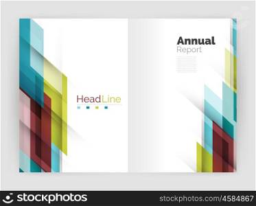 Modern line design, motion concept. Business annual report brochure template. Vector
