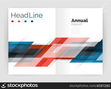 Modern line design, motion concept. Business annual report brochure template. Vector