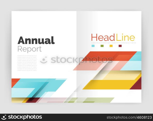 Modern line design, motion concept. Business annual report brochure template. Vector