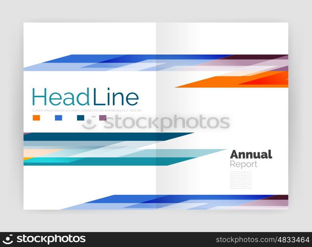 Modern line design, motion concept. Business annual report brochure templates. Modern line design, motion concept. Business annual report brochure template. Vector