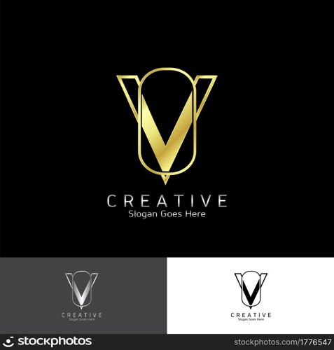 Modern Logo Letter V Vector Template Design for Brand Identity