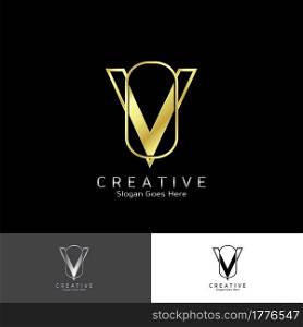 Modern Logo Letter V Vector Template Design for Brand Identity