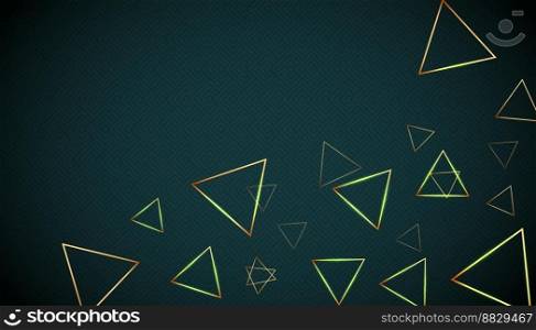 modern luxury abstract background with glowing golden line elements .Silver geometric shapes with golden borders on an elegant green gradient background. vector for design