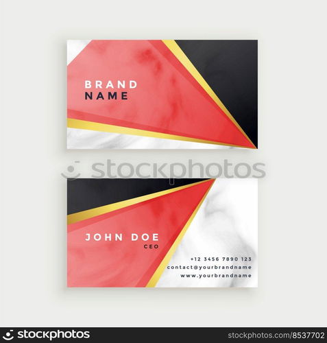 modern marble texture business card design