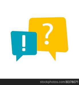 Modern messages exclamation question mark. Message bubble. Faq concept. Vector illustration. stock image. EPS 10.. Modern messages exclamation question mark. Message bubble. Faq concept. Vector illustration. stock image. 