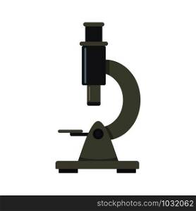 Modern microscope icon. Flat illustration of modern microscope vector icon for web design. Modern microscope icon, flat style