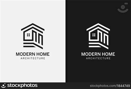 Modern Minimalist House for Real Estate Property Logo Design. Graphic Design Element.