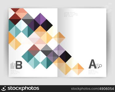 Modern minimalistic geometrical square business leaflet template. Modern minimalistic geometrical square business leaflet template design, a4 print template