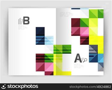 Modern minimalistic geometrical square business leaflet template. Modern minimalistic geometrical square business leaflet template design, a4 print template