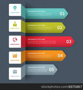 Modern minimalistic infographics banner vector image