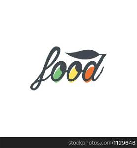 Modern minimalistic vector logo of food. Vector illustration.