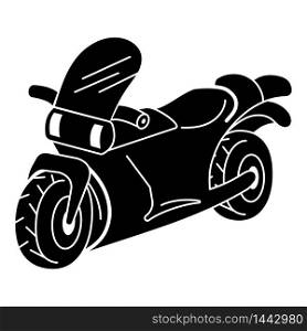 Modern motorbike icon. Simple illustration of modern motorbike vector icon for web design isolated on white background. Modern motorbike icon, simple style