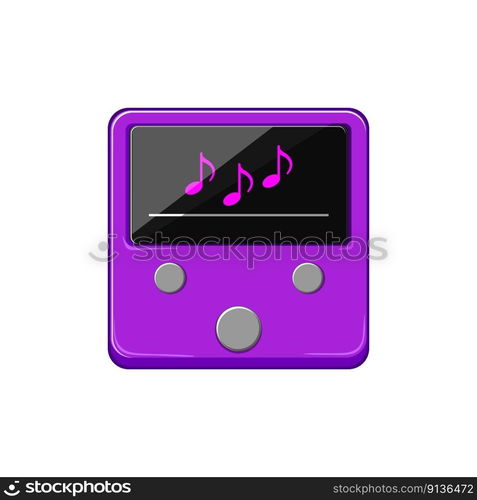 modern mp3 player cartoon. modern mp3 player sign. isolated symbol vector illustration. modern mp3 player cartoon vector illustration