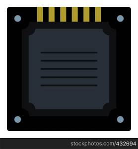 Modern multicore CPU icon flat isolated on white background vector illustration. Modern multicore CPU icon isolated