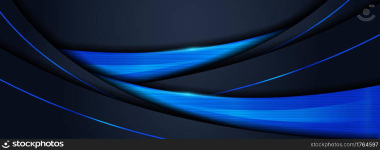 Modern Navy and Blue Lines Futuristic Combination Background Design. Graphic Design Element.