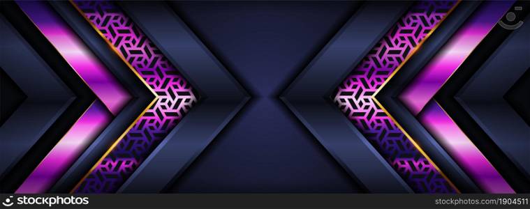 Modern Navy and Purple Pattern Lines with Overlap Layer Textured Background Design. Graphic Design Element.