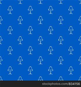 Modern office chair pattern repeat seamless in blue color for any design. Vector geometric illustration. Modern office chair pattern seamless blue