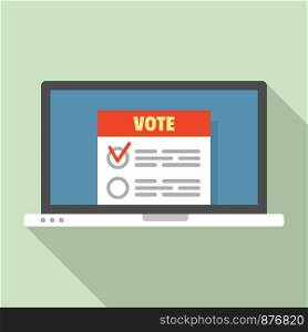 Modern online vote icon. Flat illustration of modern online vote vector icon for web design. Modern online vote icon, flat style