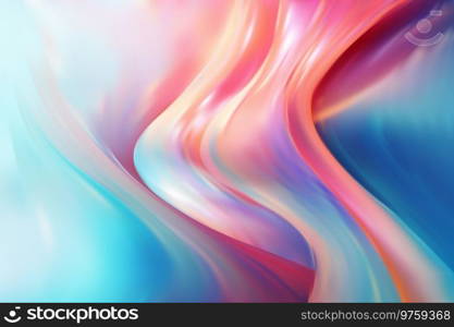 Modern opalescent liquid background with pink, purple and blue digital waves