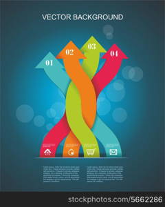 Modern origami style paper arrows. Can be used for diagram, step options, web design, infographics, workflow layout.