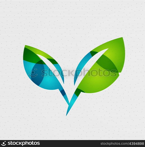 Modern paper design eco leaves vector concept