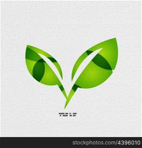 Modern paper design eco leaves vector concept